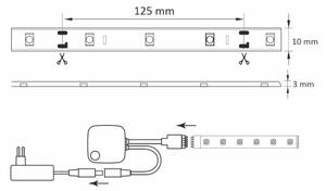 Banda LED RGB reglabilă Wi-Fi 5m, 16W, 230V, funcție muzicală Tuya