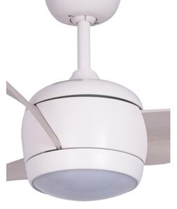 Ventilator LED de tavan Lucci air 512911 AIRFUSION LED/20W/230V lemn/alb + telecomandă