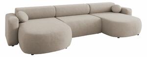Colțar Comfivo Corus I, Funcția de dormit, Spațiu de depozitare, 354x150x70cm, 141.9 kg, Picioare: Plastic