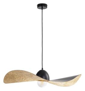 Lustră pe cablu KAPELLO 1xE27/60W/230V d. 76 cm neagră/aurie
