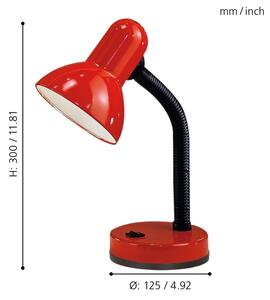 EGLO 9230 - Lampa de masa BASIC 1xE27/40W