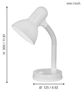 EGLO 9229 - Lampa de masa BASIC 1xE27/40W