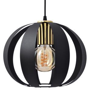 Lustră pe cablu NEWTON 1xE27/15W/230V neagră/aurie
