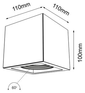 Spot AWA 1xGU10/15W/230V negru Shilo 1135