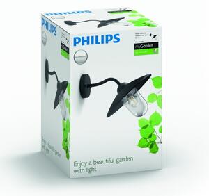 Philips 01643/30/PN - Aplică perete exterior HAMMOCK 1xE27/60W/230V