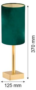 Lampă de masă ABRUZZO 1xE14/7W/230V alamă/verde Argon 8108