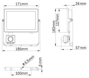 Proiector LED de exterior cu senzor PROJECTLINE LED/30W/230V IP65 3000K Philips