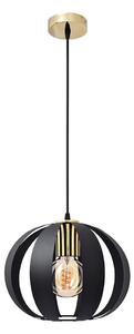 Lustră pe cablu NEWTON 1xE27/15W/230V neagră/aurie