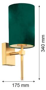 Lampă de masă ABRUZZO 1xE14/7W/230V alamă/verde Argon 8109