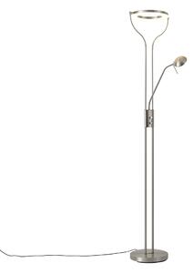 Lampa de podea moderna din otel cu brat de citit, incluzand LED si dimmer - Divo