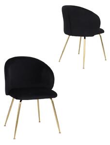 Scaun Ganta Black negru/auriu