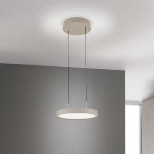 ORION Lampă suspendată LED Teide, kaki, 1 bec, metal, 2.700 K, reglabil, Bej, Camera de zi / sufragerie, Aluminiu, Modern