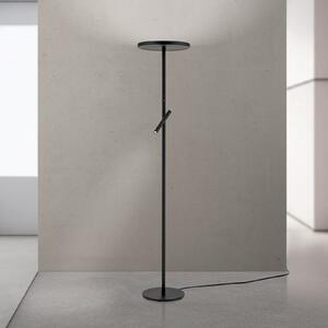 ORION Lampadar LED Teide, negru, metal, lampă de citit, dimabil, reglabil, Negru, Camera de zi / sufragerie, Aluminiu, Modern