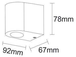 Aplica de exterior BOSTON, 1x GU10, 10W, 230V, IP44