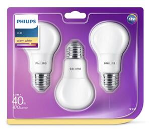 SET 3x bec LED Philips E27/5,5W/230V 2700K