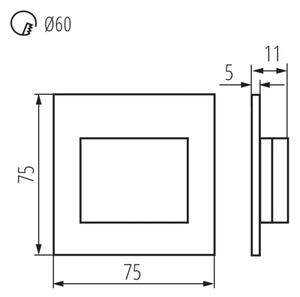 Corp de iluminat LED pentru scări ERINUS LED/1,5W/12V 4000K gri Kanlux 33331