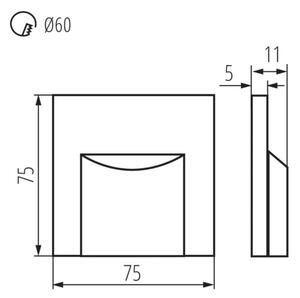 Kanlux 33321 - Aplica pentru scări ERINUS LED/0,8W/12V 4000K albă