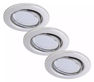 SET 3x corp de iluminat LED pentru baie 1xGU10/3W/230V IP23 argintiu Briloner 7221-039