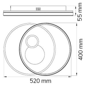 Plafonieră LED dimabilă AKON LED/38W/230V 2700-5500K Wofi 11621 + telecomandă