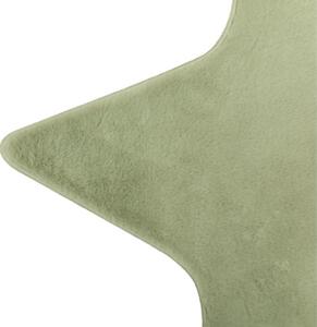 Covor pufos Solevito Florenz formă stea verde salvie 80x80 cm