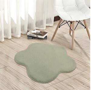 Covor pufos Solevito Florenz formă floare verde salvie Ø 60 cm