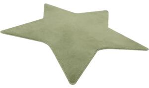 Covor pufos Solevito Florenz formă stea verde salvie 80x80 cm