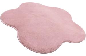 Covor pufos Solevito Florenz formă floare roz-mov Ø 60 cm