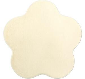 Covor pufos Solevito Florenz formă floare bej Ø 60 cm