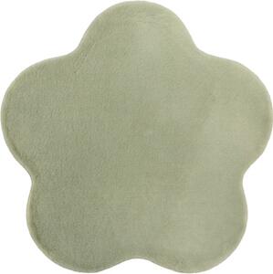Covor pufos Solevito Florenz formă floare verde salvie Ø 60 cm