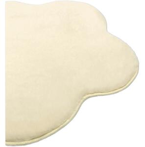 Covor pufos Solevito Florenz formă floare bej Ø 60 cm