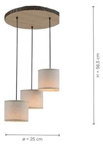 Lustră pe cablu BARK 3xE27/40W/230V Leuchten Direkt 11236-79
