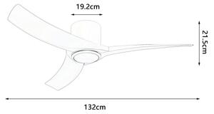 ZEVENTI - Ventilator de tavan LED ORBITO LED/24W/230V Wi-Fi Tuya negru + telecomandă