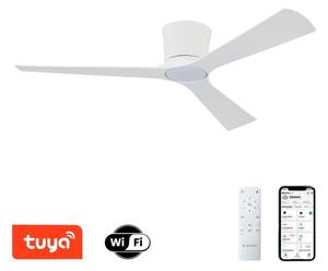 ZEVENTI - Ventilator de tavan cu LED AUREX, 24W/230V, Wi-Fi Tuya, alb + telecomandă