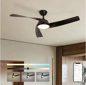 ZEVENTI - Ventilator de tavan AERYS LED/24W/230V Wi-Fi Tuya negru + telecomandă