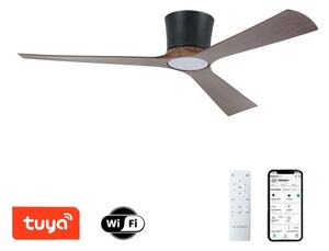 ZEVENTI - Ventilator de tavan LED AUREX LED/24W/230V Wi-Fi Tuya negru/nuc + telecomandă