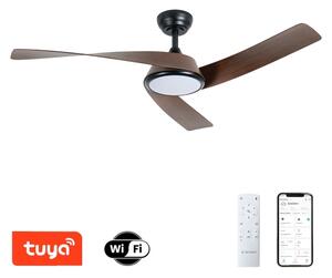 ZEVENTI - Ventilator de tavan LED AERYS LED/24W/230V Wi-Fi Tuya negru/nuc + telecomandă