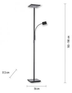 Lampadar LED dimabil HANS LED/21,5W/230V + LED/4W Leuchten Direkt 11710-18