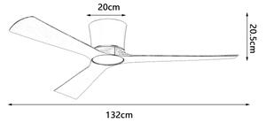 ZEVENTI - Ventilator de tavan LED AUREX LED/24W/230V Wi-Fi Tuya negru/nuc + telecomandă
