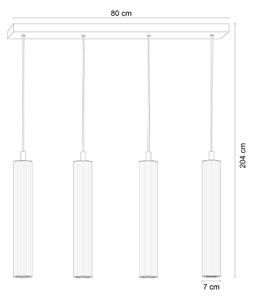 Zuma Line 1222 - Lustră suspendată ARIA 4xE14/7W/230V, finisaj auriu