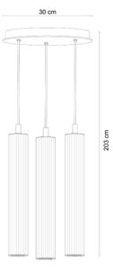 Zuma Line 1221 - Lustră pe cablu ARIA, 3 x E14, 7W, 230V, auriu
