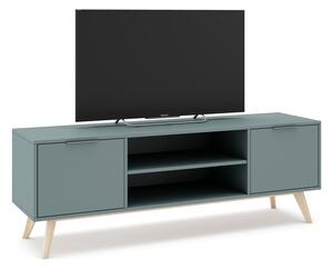 Comodă TV verde cenușiu 140x53 cm Pisco – Marckeric