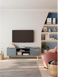 Comodă TV verde cenușiu 140x53 cm Pisco – Marckeric