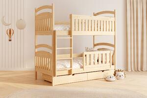 Pat supraetajat din lemn Amely 80x180 - culoare pin