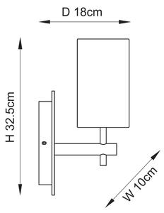 Endon 114201 - Aplica de perete 1xE14/7W/230V bej/auriu
