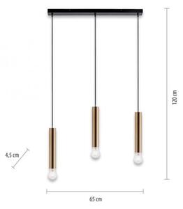 Lustră pe cablu BRUNA 3xE27/60W/230V alamă Leuchten Direkt 15618-60