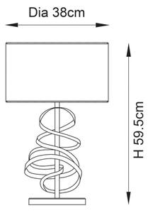 Endon 82071 - Lampă de masă 1xE27/10W/230V alb/alamă/negru