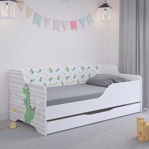 Pat pentru copii cu dragon din poveste 160x80 cm