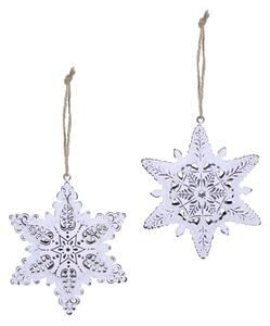 Set 2 decorațiuni pentru bradul de Crăciun Ego Dekor Snowflakes