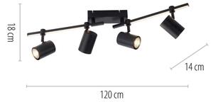 Paul Neuhaus 6525-18 - Spot LED BARIK 4xGU10/4,5W/230V + LED/10W