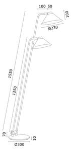 Lampadar GABIAN 2xE27/15W/230V alb Argon 7074